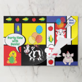 納屋周囲の庭アニマルバースデーパーティーランチョンマット紙パッド ペーパーパッド (折り畳み)