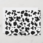 納屋周囲の庭ウィムシーピンクバーンアニマルズカウプリントファーム 招待状 (裏面)