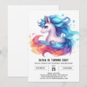 納屋周囲の庭カスタムホース誕生日 招待状 (正面/裏面)