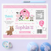 納屋周囲の庭ガールバースデーパーティーチップバッグラッパー チラシ (シングル)