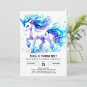 納屋周囲の庭キッズホース誕生日 招待状 (スタンド正面)