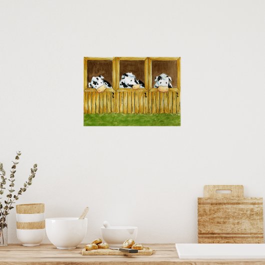 納屋周囲の庭グレープフィンプリント ポスター (キッチン)