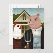 納屋周囲の庭ゴシック ポストカード (正面/裏面)