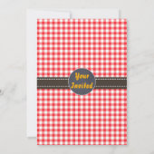 納屋周囲の庭シャルボードフォト誕生日招待状 招待状 (裏面)