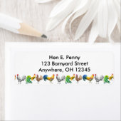 納屋周囲の庭チキンラベル ラベル (インサイチュ)