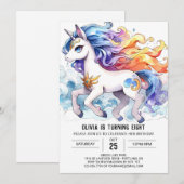 納屋周囲の庭チルドレン誕生日 招待状 (正面/裏面)