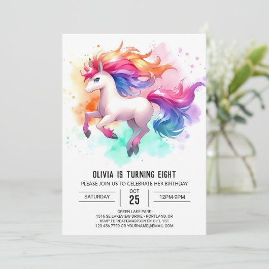 納屋周囲の庭チルドレン誕生日 招待状 (スタンド正面)