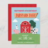 納屋周囲の庭バッシュ招待状 招待状 (正面/裏面)