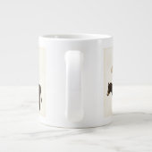 納屋周囲の庭バッド – ロバ、ヤギ、犬、猫 ジャンボコーヒーマグカップ (裏面)