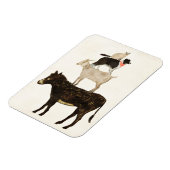 納屋周囲の庭バッド – ロバ、ヤギ、犬、猫 マグネット (左側)