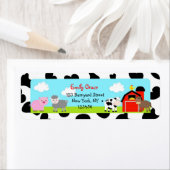 納屋周囲の庭ファームアニマルズバード差出人住所ラベル ラベル (インサイチュ)