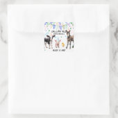 納屋周囲の庭ファームアニマルズ1歳の誕生日 スクエアシール (バッグ)