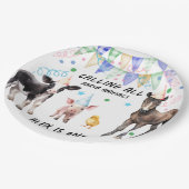 納屋周囲の庭ファームアニマルズ1歳の誕生日 ペーパープレート (アングル)