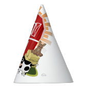 納屋周囲の庭ファームアニマル誕生日 パーティーハット (右)