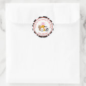 納屋周囲の庭ファームバースデーパーティーメッセージカードシール ラウンドシール (バッグ)