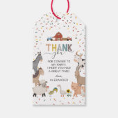 納屋周囲の庭ファームバースデーパーティー ギフトタグ (正面)