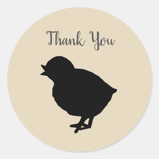 納屋周囲の庭ファームパーティーピープサンキューステッカー ラウンドシール (正面)