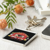 納屋周囲の庭ヤギ キーホルダー (側面)