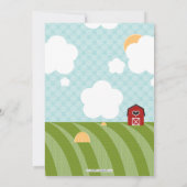 納屋周囲の庭動物のベビーシャワー招待状 招待状 (裏面)