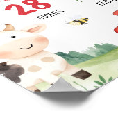 納屋周囲の庭動物初年度フォトマイルストーンポスター ポスター (角)