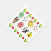 納屋周囲の庭動物誕生会 スタンダードランチョンナプキン (角)