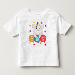納屋周囲の庭動物誕生会 トドラーTシャツ