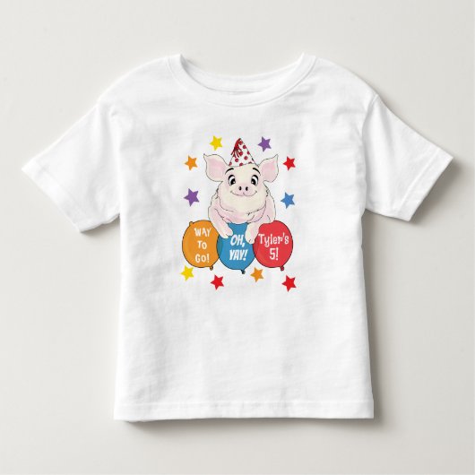 納屋周囲の庭動物誕生会 トドラーTシャツ (正面)