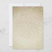 納屋周囲の庭動物金ゴールドグリッターベビーシャワー 招待状 (裏面)