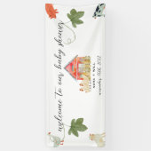 納屋周囲の庭動物 – ベビーラージウェルカムビニールバナー 横断幕 (縦)