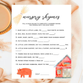 納屋周囲の庭動物 – ベビー子供部屋ライムズゲーム