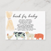 納屋周囲の庭動物 – ベビー挿入カード用ブック プレイスカード (正面)