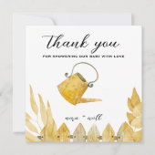 納屋周囲の庭動物 – 納屋 – 赤ちゃんシャワーサンキューカード サンキューカード (正面)