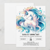 納屋周囲の庭印刷可能な馬誕生日 招待状 (正面/裏面)