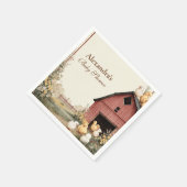 納屋周囲の庭素朴ダックリングベビーシャワー スタンダードカクテルナプキン (角)