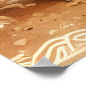 納屋周囲の庭素朴チキンズボホカントリーファームポスター ポスター (角)