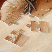 納屋周囲の庭素朴チキンズボホラップトップスリーブ ジグソーパズル (側面)