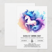 納屋周囲の庭編集可能ホース誕生日 招待状 (正面/裏面)