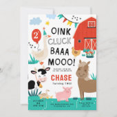 納屋周囲の庭誕生会 招待状 (正面)