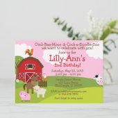 納屋周囲の庭誕生日の招待 招待状 (スタンド正面)