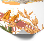 納屋周囲の庭誕生日ウェルカムサイン ポスター (角)