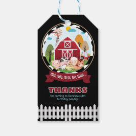 納屋周囲の庭誕生日メッセージカード ギフトタグ