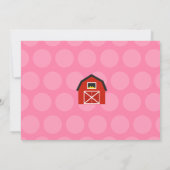 納屋周囲の庭誕生日招待状ガール 招待状 (裏面)