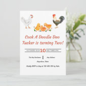 納屋周囲の庭誕生日 招待状 (スタンド正面)