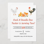 納屋周囲の庭誕生日 招待状 (正面/裏面)