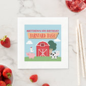 納屋周囲の庭誕生日Bash/パーティー スタンダードランチョンナプキン (インサイチュ)