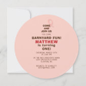 納屋周囲の庭豚 招待状 (裏面)