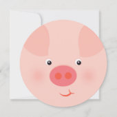 納屋周囲の庭豚 招待状 (正面)