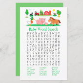 納屋周囲の庭赤ちゃんシャワー語検索ゲーム (正面/裏面)