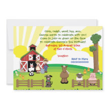 納屋周囲の庭農動物子供の誕生日