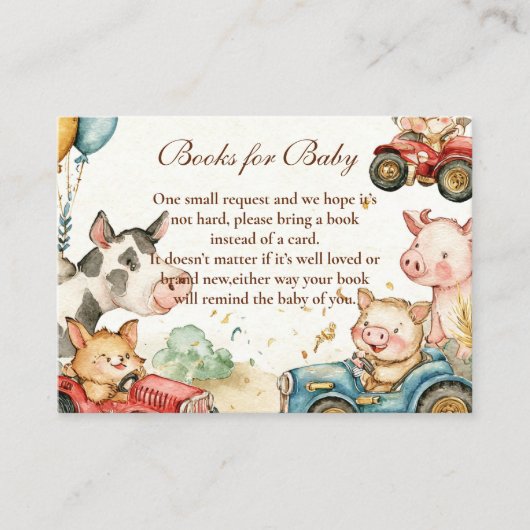 納屋周囲の庭農畜本ベビー エンクロージャーカード (正面)